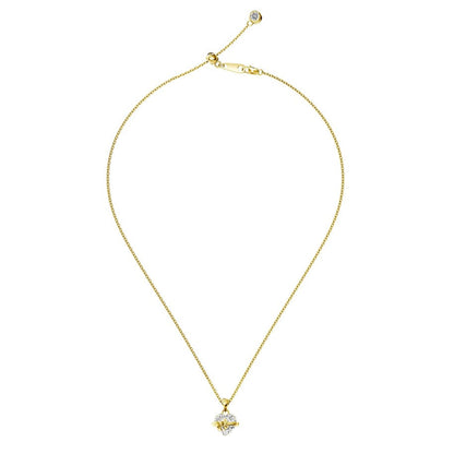Briluxra™ | Golden Heart Bow Necklace | Limited Edition