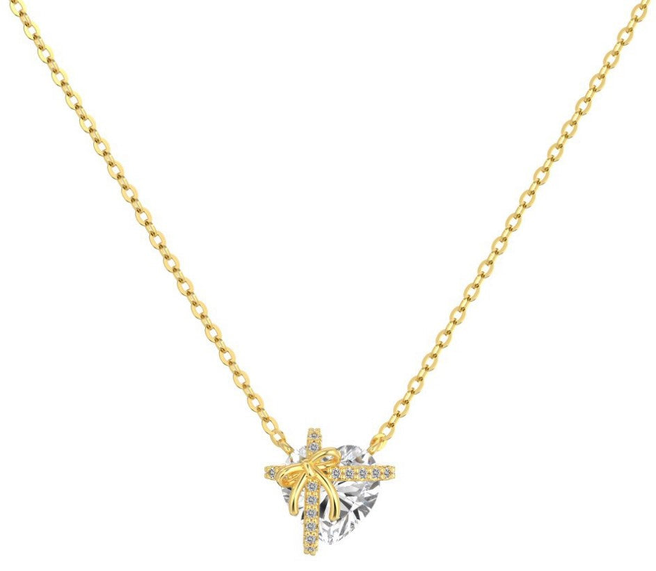 Briluxra™ | Golden Promise Love Heart Necklace