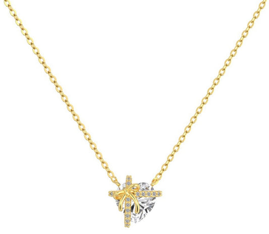 Briluxra™ | Golden Promise Love Heart Necklace